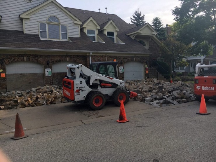 Removing and replacing townhome complex driveways
