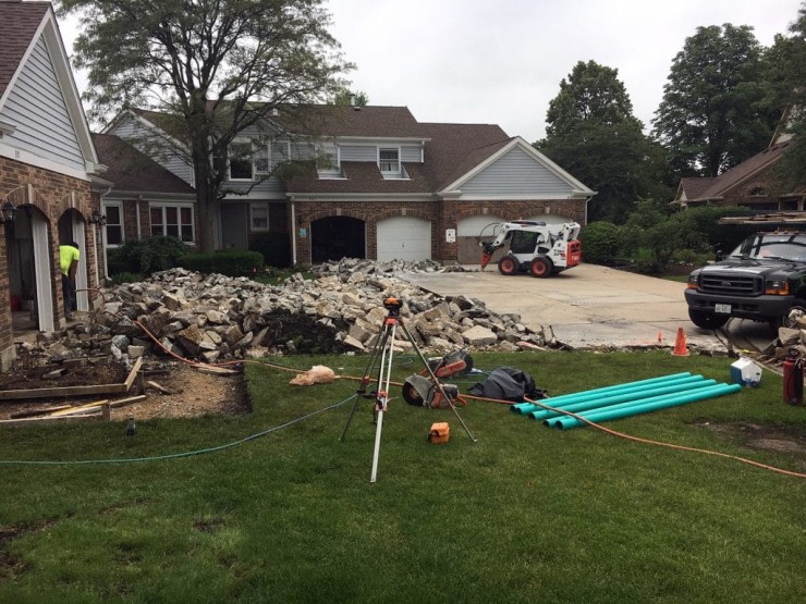 Removing and replacing townhome complex driveways
